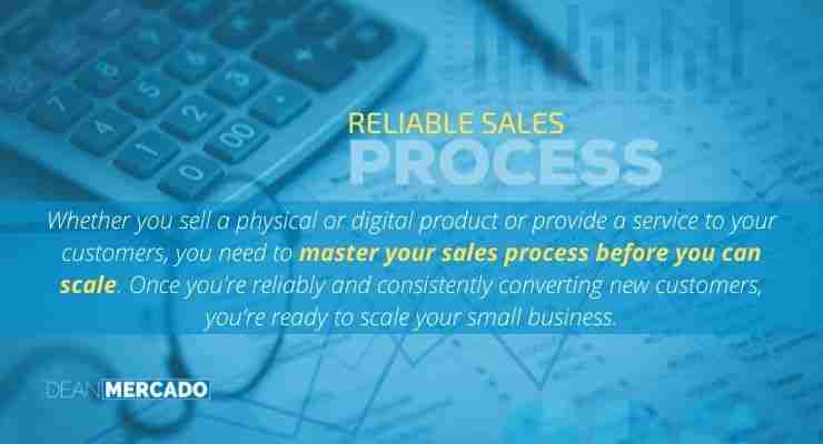 Time To Scale Your Business? 6 Reliable Indicators Say YES 1 Reliable Sales Process